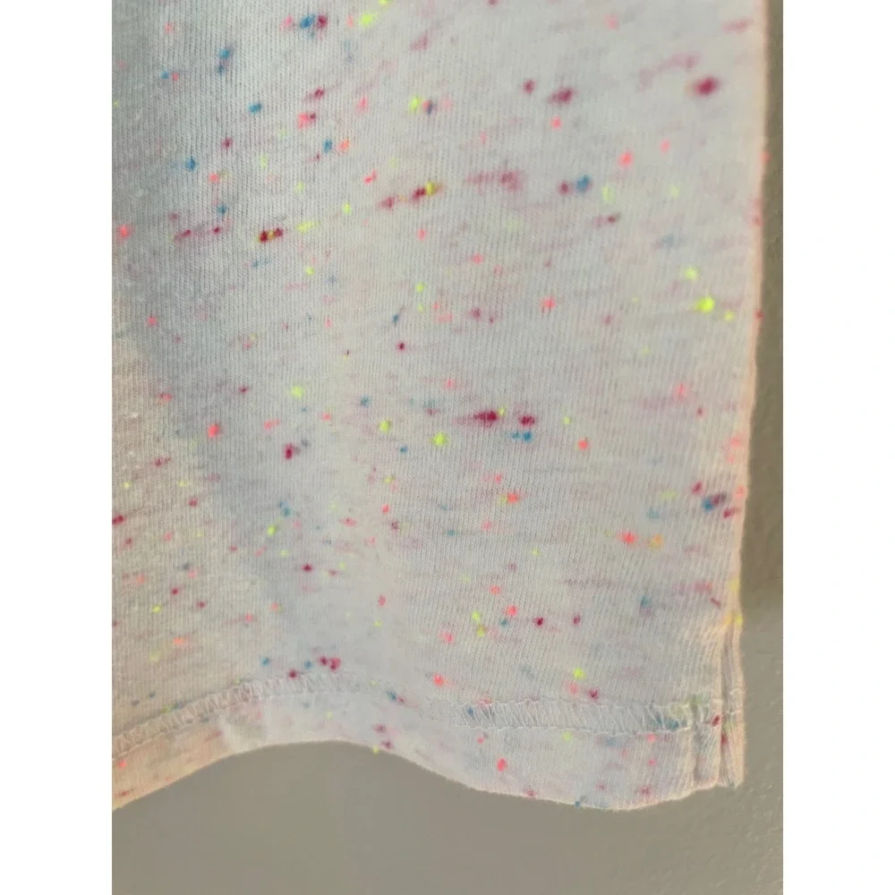 Justice Girl's Long-Sleeve Raglan Tee, Pink & Rainbow Speckled